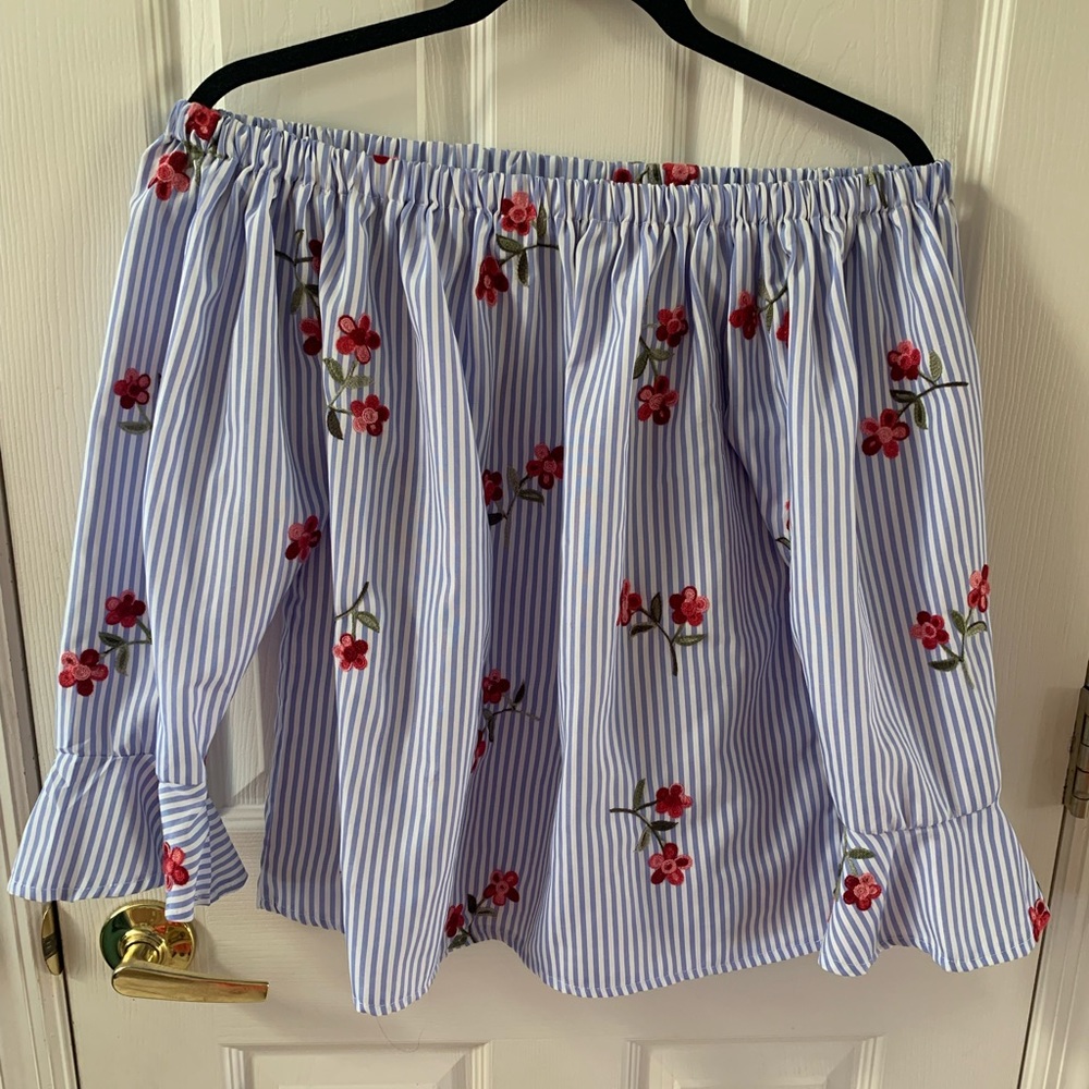 Flores off the shoulder blouse size medium